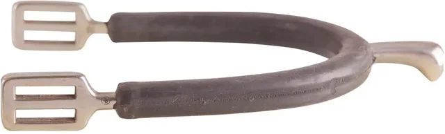 BR Knopfsporen für Damen mit Gummischutz 25mm Silber Schwarz – Bild 1 von 2