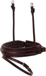 BR Kombiniertes Reithalfter Pull-back aus Leder für Pferde Braun/Silber Full – Bild 1 von 2
