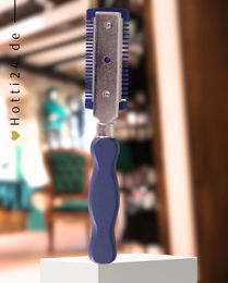 Produktbild von BR Mähne Effelier Messer Duplex aus Edelstahl in Blau