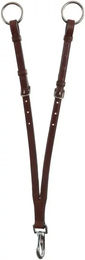 Produktbild von BR Martingalgabel mit Haken aus Leder in Braun für Vollblut