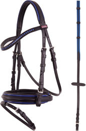 Produktbild von BR Nantes Premiere Trense mit Zügel aus Leder Größe XS in Schwarz oder Blau