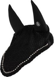BR Ohrenhaube Ivory Coast für Warmblut aus Baumwolle in Beige oder Schwarz – Bild 1 von 3