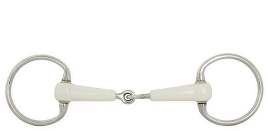 Produktbild von BR Olivenkopf Combo Comfort Gebiss und Olivenkopftrense 18mm aus Kunststoff in Weiß