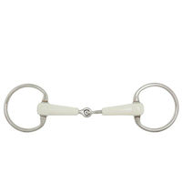Produktbild von BR Olivenkopf Combo Comfort Gebiss und Olivenkopftrense 18mm aus Kunststoff in Weiß