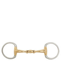Produktbild von BR Olivenkopf Gebiss doppelt gebrochen Soft Contact 16mm Silber
