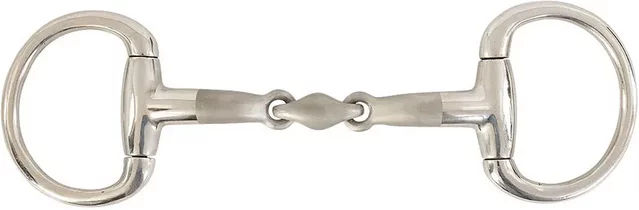 Produktbild von BR Olivenkopftrense Satin Sense mit Edelstahlgebiss in Weiß und Silber 16mm
