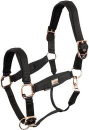 BR Pferdehalfter aus Nylon in Rose Gold und Schwarz Extra Full – Bild 1 von 1