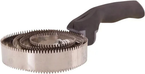 BR Pferdestriegel mit 4 Klingen aus Edelstahl Premiere Soft Grip Schwarz Grau Silber – Bild 1 von 2
