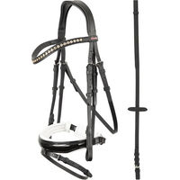Produktbild von BR Premiere Brest Trensenzaum aus Leder für Ponys in Schwarz und Silber