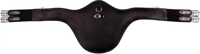 BR Premiere Sattelgurt Troyes mit Stollenschutz aus Leder Schwarz 115 cm - 115 cm – Bild 1 von 3