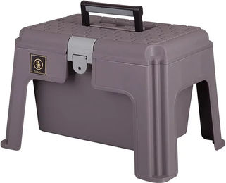 BR Putzbox für Pferde mit Hocker aus Kunststoff in Grau – Bild 1 von 2