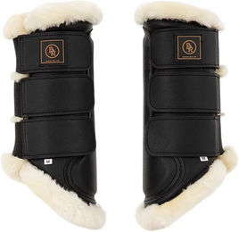 Produktbild von BR Reiten Majestic Geschlossene Gamaschen für Pferde aus Kunstleder Schwarz Größe S