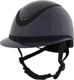 BR Reithelm Equitation Theta Radiant mit großem Visier Unisex Schwarz Grau – Bild 1 von 6