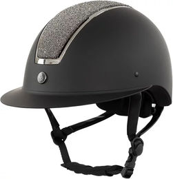 BR Reithelm Omega Glamourous für Damen in Schwarz mit Visier aus Kunststoff – Bild 1 von 2