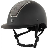 Produktbild von BR Reithelm Omega Glamourous für Damen in Schwarz mit Visier aus Kunststoff