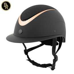 BR Reithelm Theta Plus Painted Glitter in Schwarz und Rosegold Größe 52/54 – Bild 1 von 2
