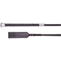 Produktbild von BR Reitpeitsche für Hindernisreiten aus Leder 60 cm Schwarz