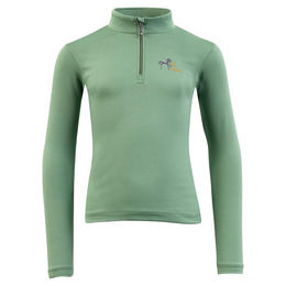 Produktbild von BR Reitshirt Kids Langarmshirt mit Reißverschluss Grün