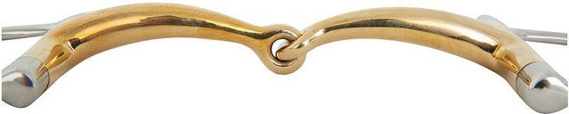 Produktbild von BR Ringtrense Soft Contact 12mm einfach gebrochen curved in Gold für Pferde