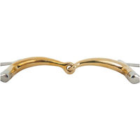 Produktbild von BR Ringtrense Soft Contact 12mm einfach gebrochen curved in Gold für Pferde