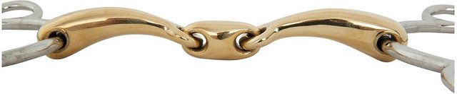 Produktbild von BR Ringtrense Soft Contact doppelt gebrochen aus Edelstahl in Gold 14mm