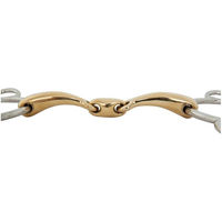 Produktbild von BR Ringtrense Soft Contact doppelt gebrochen aus Edelstahl in Gold 14mm