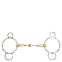 Produktbild von BR Ringtrense Soft Contact einfach gebrochen 12 mm Durchmesser mit 70 mm Mittelring Silber