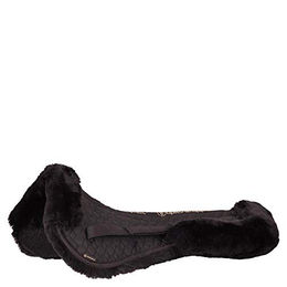 Produktbild von BR Sattelunterlage Lammfell Inlays für Warmblut in Schwarz/Schwarz