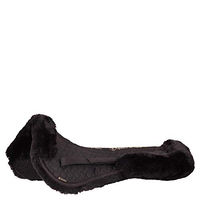 Produktbild von BR Sattelunterlage Lammfell Inlays für Warmblut in Schwarz/Schwarz