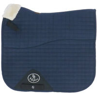 Produktbild von BR Schabracke Majeur VS + DR für Vollblut mit synthetischem Schaffell in Navy Blau