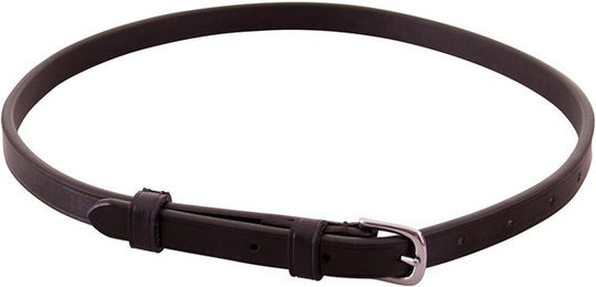 BR Sperriemen aus Leder für Pferde in Schwarz mit Silberfarbenen Beschlägen – Bild 1 von 2