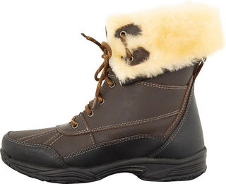 BR Stallschuhe Roosky Reitstiefel aus Leder wasserdicht Winter Braun Größe 43 – Bild 1 von 4