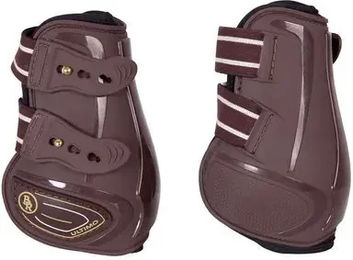 BR Ultimo Gamaschen für Pferde hinten aus Neopren in Braun – Bild 1 von 3