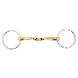 BR Wassertrense Gold doppelt gebrochen Soft Contact mit gebogenem Mundstück 16 mm – Bild 1 von 2