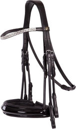 BR Weymouth Swindon II Kandare für Pferde in Schwarz/Weiß Größe Cob – Bild 1 von 2