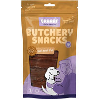 Produktbild von Braaaf Hundesnack Butchery Dörrfleisch Rind und Schwein getreidefrei und hypoallergen 125 g - 125 g