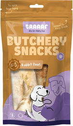 Braaaf Hundesnack Butchery Kaninchenpfoten Monoprotein Getreidefrei Hypoallergen 100 g - 100 g – Bild 1 von 4