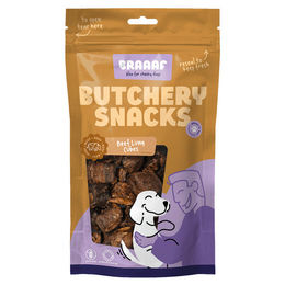 Braaaf Hundesnack Butchery Rinderlung Würfel getreidefrei und hypoallergen 85 g - 85 g – Bild 1 von 5