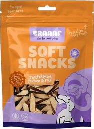 Braaaf Hundesnack Gedrehte Bites Huhn und Fisch Getreidefrei Sensitive 85 g - 85 g – Bild 1 von 6