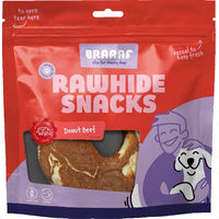 Produktbild von Braaaf Hundesnack Kausnack Donut Rind und Fisch getreidefrei und glutenfrei 120 g - 120 g