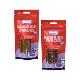 Braaaf Hundesnack Rawhide Rollsticks Huhn getreidefrei Junior 80 g - 80 g – Bild 1 von 7
