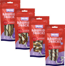 Braaaf Twister Braids Kausnack für Hunde mit Fisch und Büffel Klein 80 g - 3 x 80 g – Bild 1 von 12