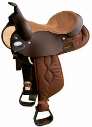 Brad Ren's Da Pleasure Westernsattel aus Leder und Cordura in Braun 15 Zoll – Bild 1 von 2