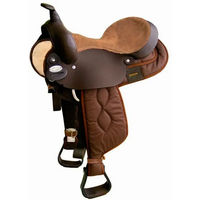 Produktbild von Brad Ren's Western Sattel aus Leder und Cordura in Braun