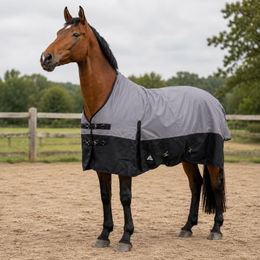Brama-West Arctic Winterdecke Pferdedecke Turnout High Neck 150 g/m2 Grau/Schwarz Gr. 135 – Bild 1 von 1