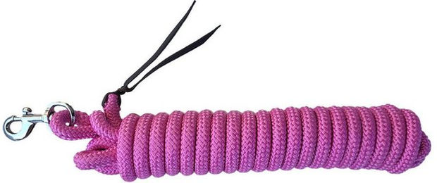 Produktbild von Brama-West Bodenarbeitsseil Leine für Pferde aus Polyester mit Karabiner 7,5m in Pink oder Rosa