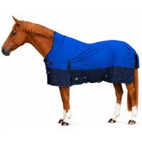 Produktbild von Brama-West Nikko Turnout 1680D Pferdedecke mit Fleece-Futter Royal/Navy 125 cm