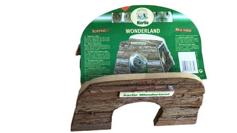 Braunes Holzhaus für Nager wie Meerschweinchen und Kaninchen – Bild 1 von 3