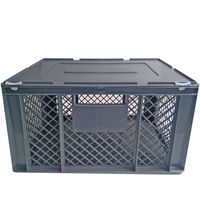 Produktbild von BRB XL Transportbox für Katzen und kleine Hunde aus Kunststoff mit Scharnierdeckel und geschlossenem Boden in Grau