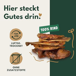 Breers Rinderkopfhautplatten für Hunde getrocknet 500 g getreidefrei und zuckerfrei – Bild 1 von 2
